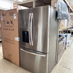 LG 22 cu. ft. 3-Door Smart French Door Refrigerator, Stainless Steel, Pay Down Take Now, NEW ✨