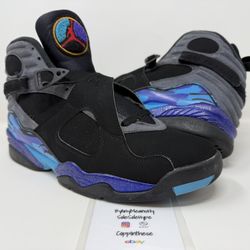 USED 2015 NIKE AIR JORDAN RETRO AQUA 8 VIII SIZE 11