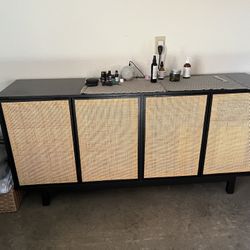 4 Door rattan storage cabinet(buffet)