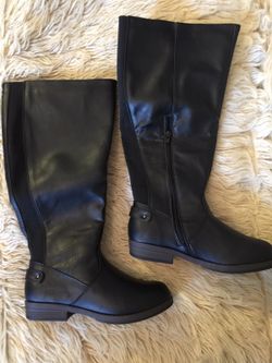 Black JOURNEE COLLECTION Lynn Wide Calf Riding Boots