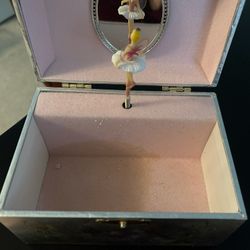 Vintage Schylling Silver Musical Jewelry Box