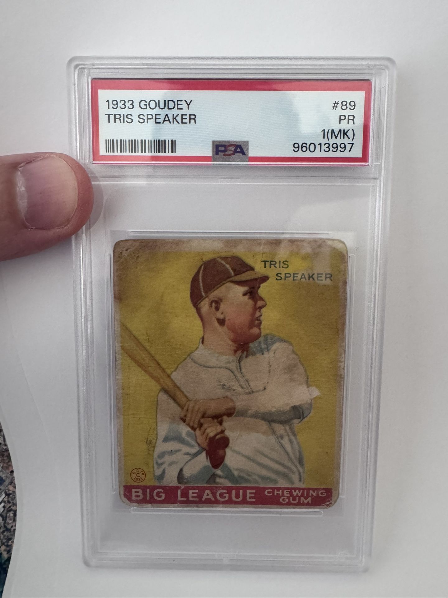 1933 Goudey Baseball Tris Speaker