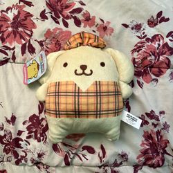 Small Pompompurin Plaid Plush