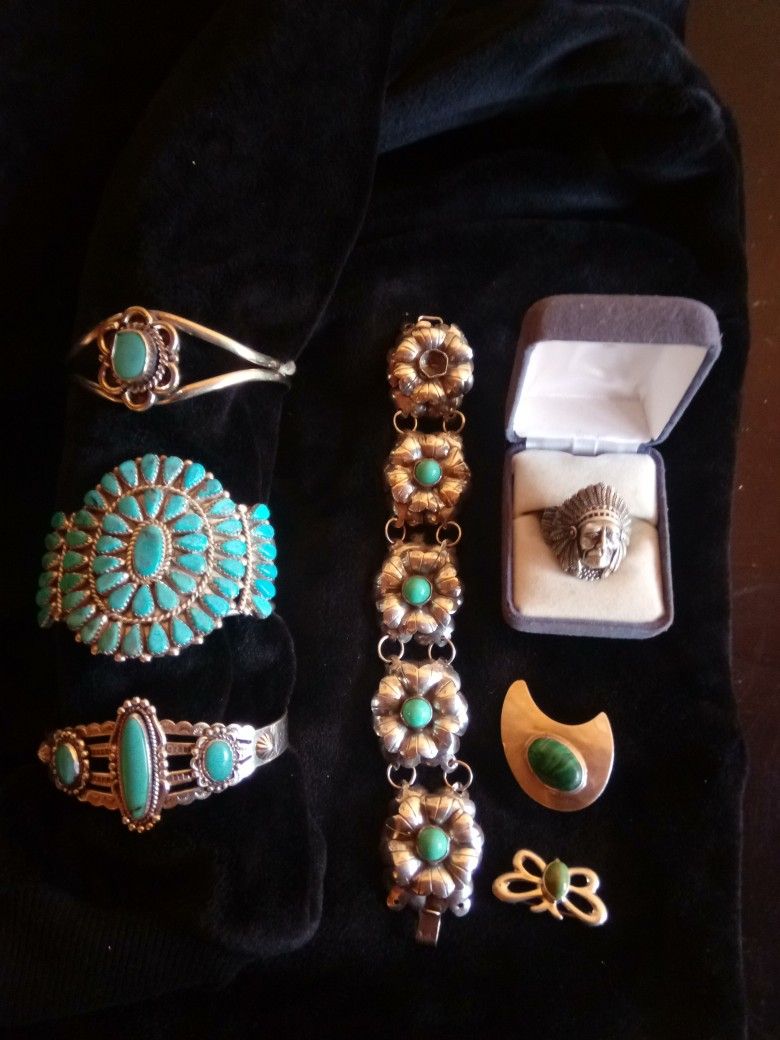 Vintage Native And Mexico 925/Sterling Silver Jewelry