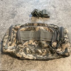 Tactical Waist 13”X 8”  4 pocket Fanny Pack Belt Bag Phone Pouch Military Camping, New !