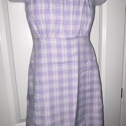 Daisy Street Purple Plaid Mini Dress