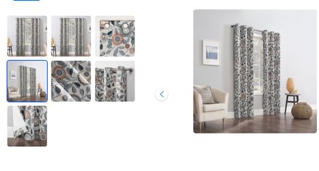 Mainstays blackout panel gray floral