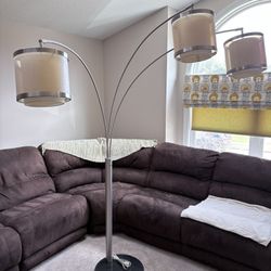 Decorative Floor Lamp With Marble Bat