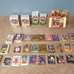 Multi sports Card Lot With Packs Boxes Set Stars Hofs and more! Wrestling Basketball Golf ++
