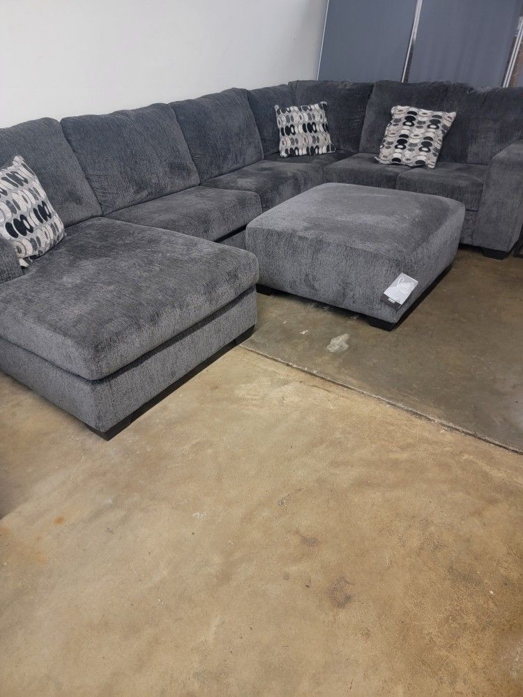 New Plush Gray Sectional