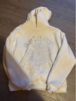 White sp5der hoodie medium