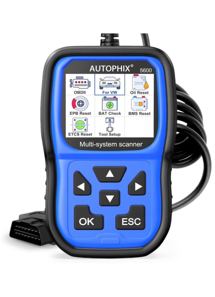 AUTOPHIX 5600P+ OBD2 Scanner for VW Volkswagen Audi Skoda Seat, Diagnostic Tool EPB Throttle Oil Reset, Code Reader Battery Registration Check Engine