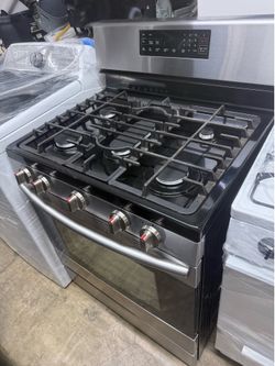 Samsung gas range five burners stainless 30”