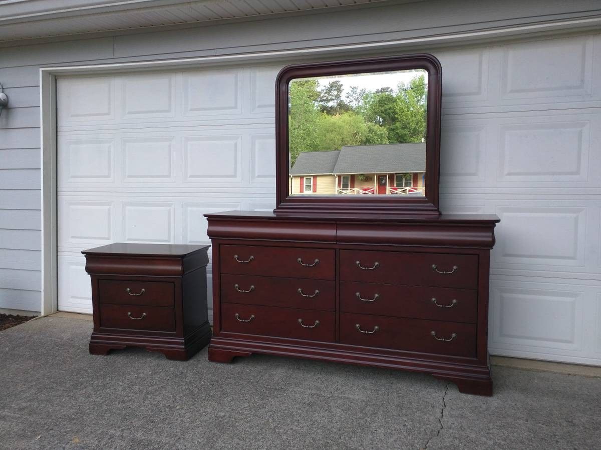 Dresser with Mirror and Nightstand