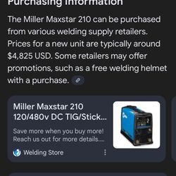 Miller Max Star 210 120/480v DC TIG/Stick