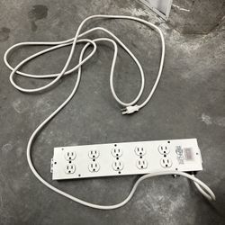 Tripp Lite 10 Outlet Home & Office Power Strip, 15ft Cord with 5-15P Plug, Light Gray (TLM1015NC)