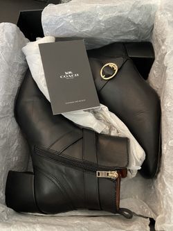 Coach Leather Ankle Boots