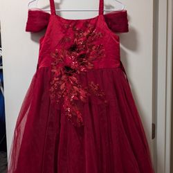 Girls fancy red dress
