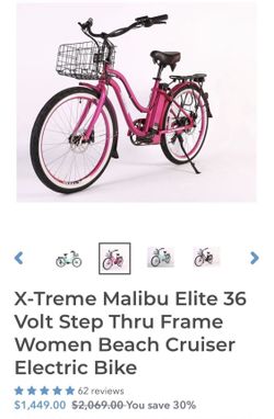 X Tream Malibu Elite 36 Volt Women Beach Cruiser 