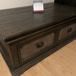 Center Table With Matching Light Stand 