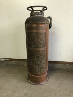 Antique Copper Fire Extinguisher