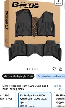 Floor Mats for Dodge Ram 1500 Quad Cab 09-22