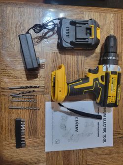 NEW Cordless Hammer Drill with one 4.0Ah Lithium-Ion Battery