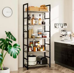 6-Tier Industrial Bookshelf Storage Rack