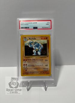 1999 Pokemon Base Set Machoke #34 PSA 9 MINT Slab