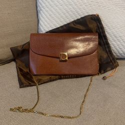 Launer London Convertible Brown Leather Handbag