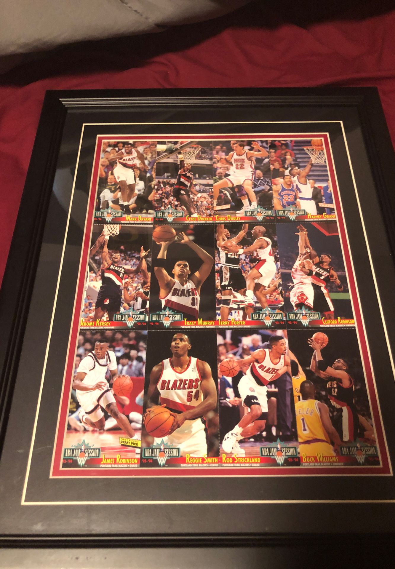 1993 94 full blazer team cards framed