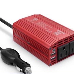 300 Watt Power Inverters DC 12V to 110V AC Car Plug Inverter with 4.2A Dual USB