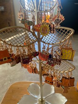Fall Thanksgiving Enamel Charm Earring Collection