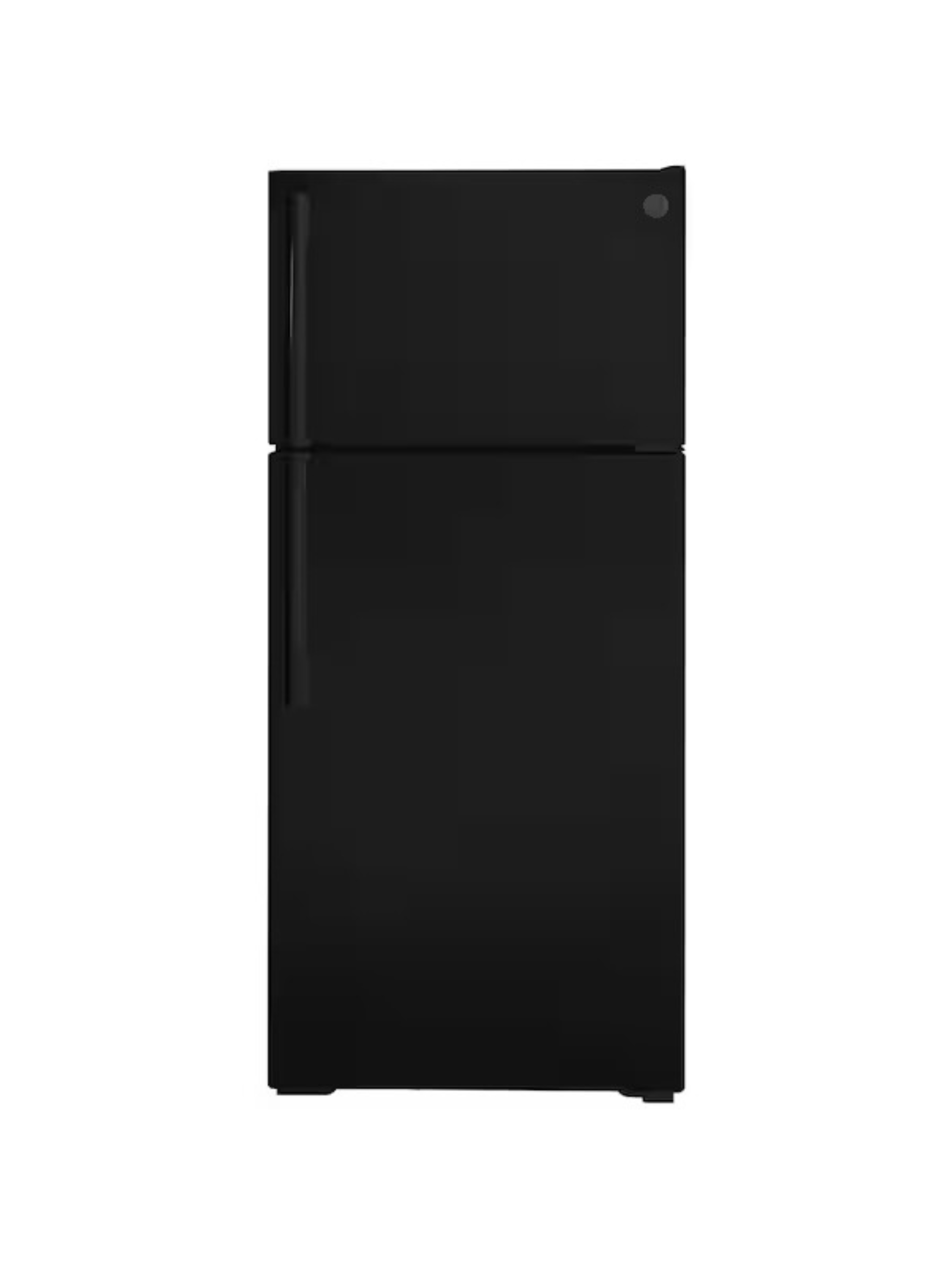 GE - 16.6 cu. ft. Top Freezer Refrigerator in Black