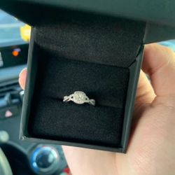 1/2 CT diamond engagement ring 14k white gold TAKING BEST OFFER