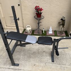 Weight Bench And Rack Combo