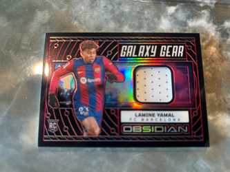 2023-24 Panini Obsidian Galaxy Gear Lamine Yamal Rookie Electric Etch Red 1/25