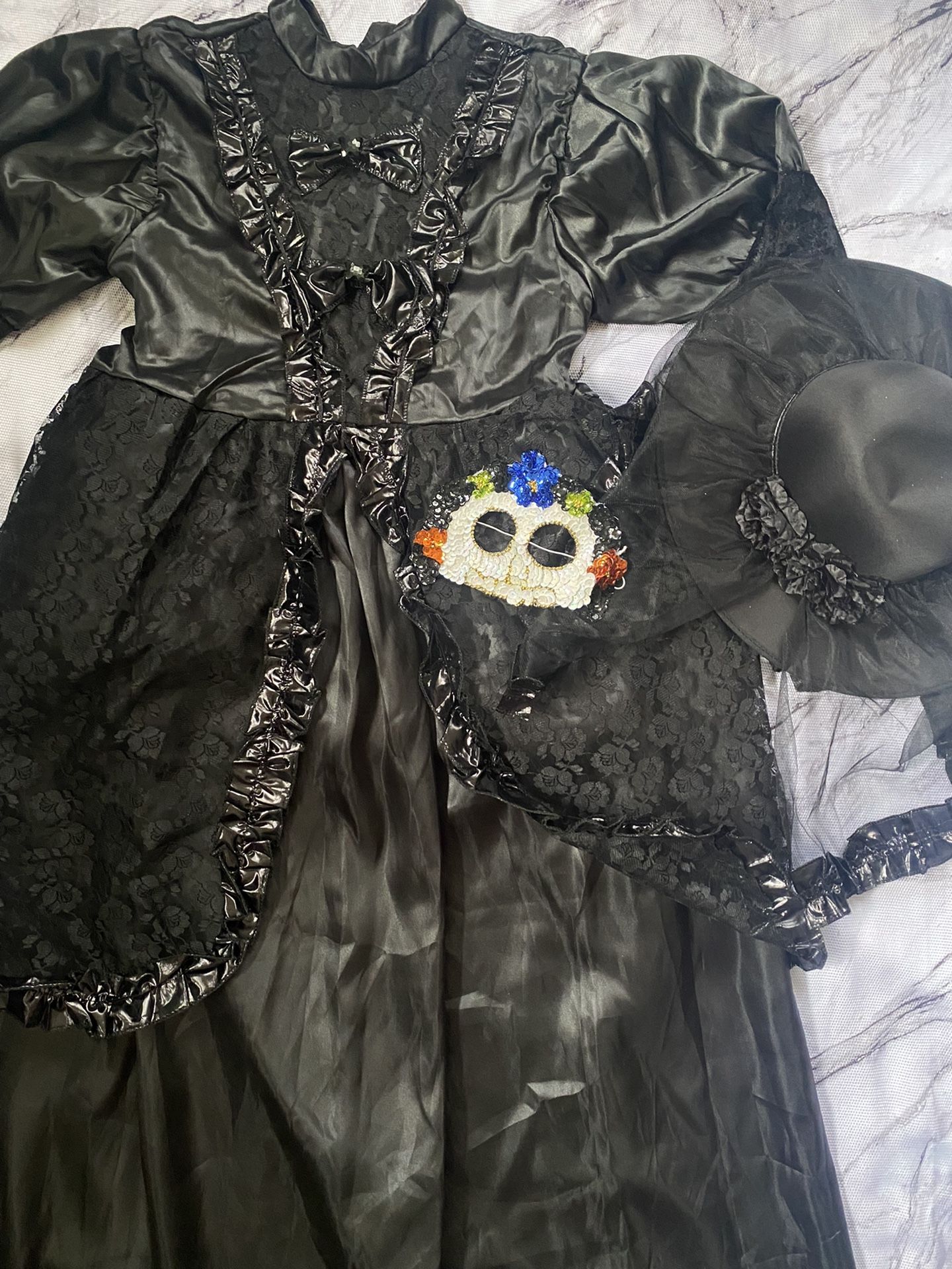 CATRINA BLACK DRESS WITH HAT AND MASK