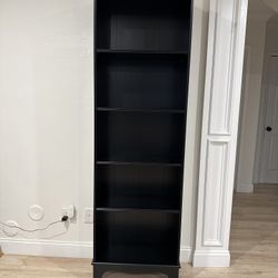 Black bookcase With 5 Shelves