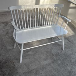 White Wooden Bench