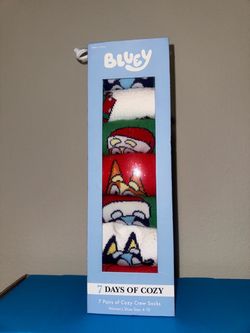 Bluey 7 Days of Cozy Crew Socks Set