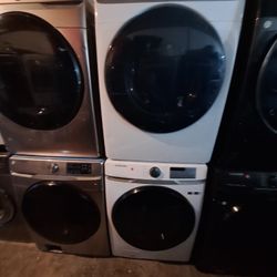 Samsung White Front Load Washer & Gas Dryer Set! 