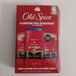 Old Spice Swagger Men's 4 Pack Deodorant Clear Scent Of CEDARWOOD 3.0 OZ