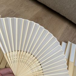 34 Small Paper Hand Fans 