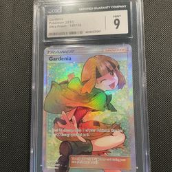 Gardenia Full Art CGC Graded 9 *MINT* Sun & Moon Ultra Prism 149/156 Trainer Pokemon Slab PSA Waifu BGS
