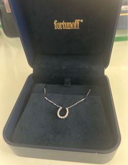 Fortunoff Diamond Horseshoe Pendant Necklace