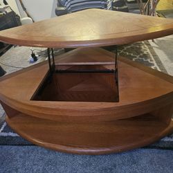 Corner Coffee Table with Lift Top $100