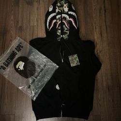 Bape double hood zip up Size medium 1:1