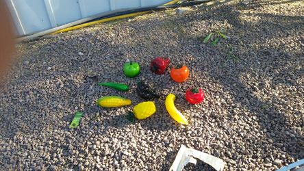 Vintage glass veggies from 70s