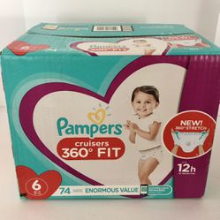 Pampers Cruisers Diapers Size 6, 74 Count